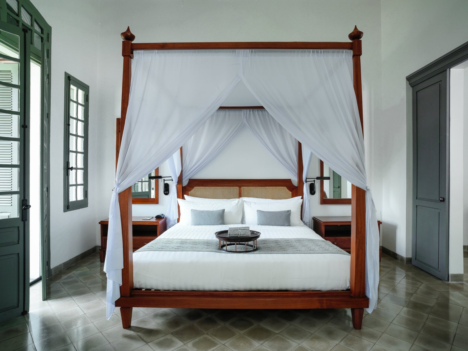 Amantaka, Laos - Accommodation, Khan Pool Suite, King bed (interior image)_1412.jpg